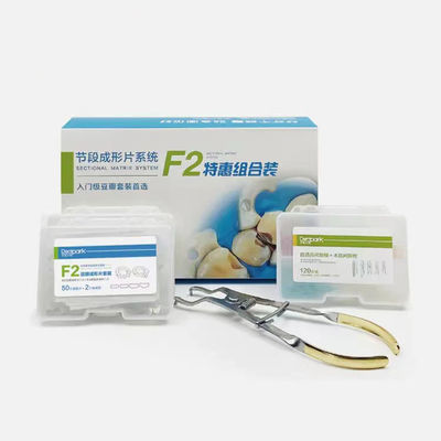 Dental Sectional Matrix System F2 Autoclavable includes Sectional Matrix Bands M2 + Resin Clamping Ring R3